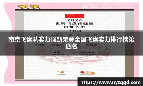 南京飞盘队实力强劲荣登全国飞盘实力排行榜第四名